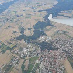 Flugwegposition um 14:00:30: Aufgenommen in der Nähe von Gemeinde Horn, Horn, Österreich in 2122 Meter
